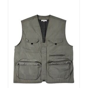 Pacsun Los Angeles Utility Vest Olive Green Tactical Pockets Sleeveless L